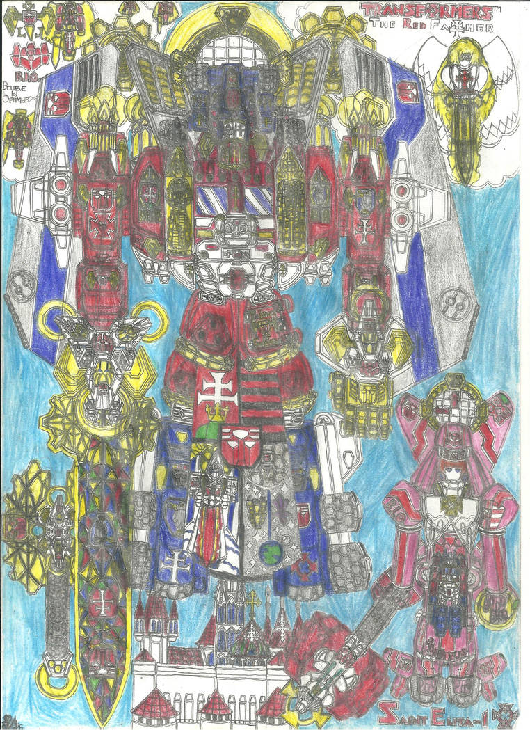 Optimus Prime the Red Father and Saint Elita-1