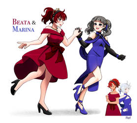 [ FnH2 OCxCanon ] Formal Dresses (crossover) by RedmoonAkane