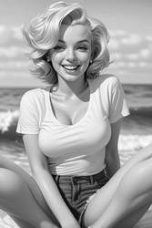 Marilyn on the Beach