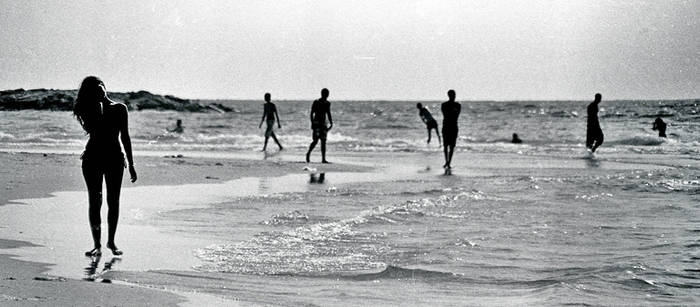 beach silhouettes