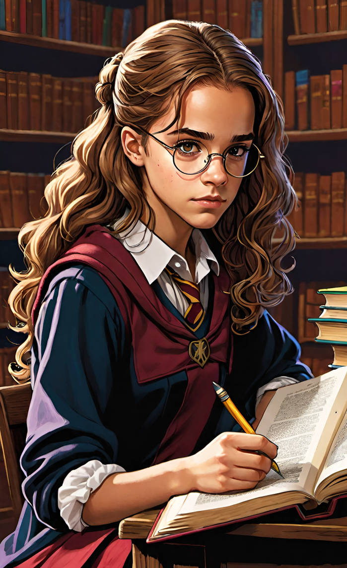 Harry Potter - Hermione Granger-001 by 11001001AI on DeviantArt