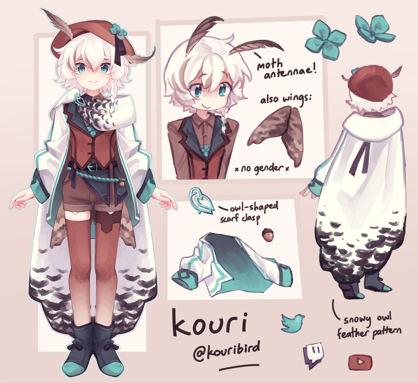 kouri VTuber model reveal!!! by kouribird on DeviantArt