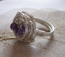 Nestled Amethyst Ring