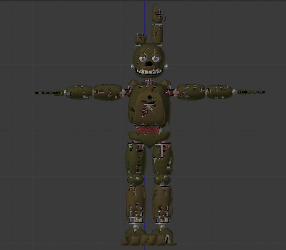 making a springtrap model is fun(wip) by CursedManR on DeviantArt
