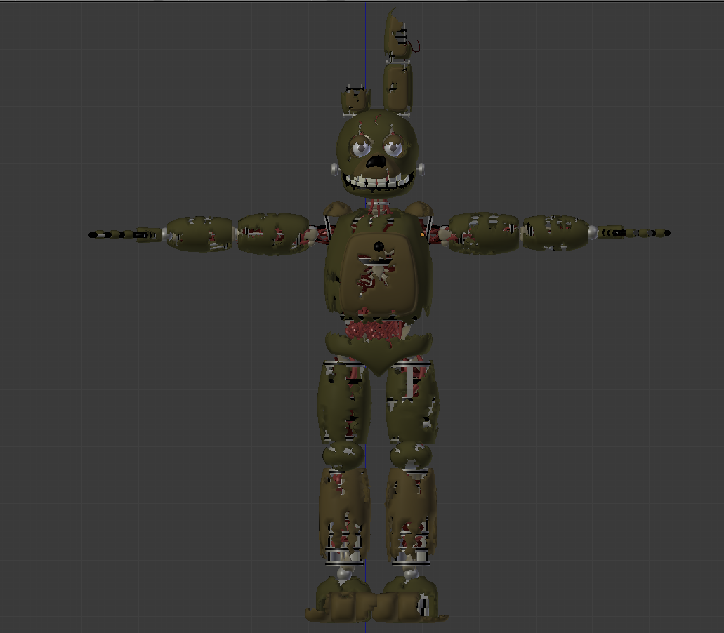 making a springtrap model is fun(wip) by CursedManR on DeviantArt