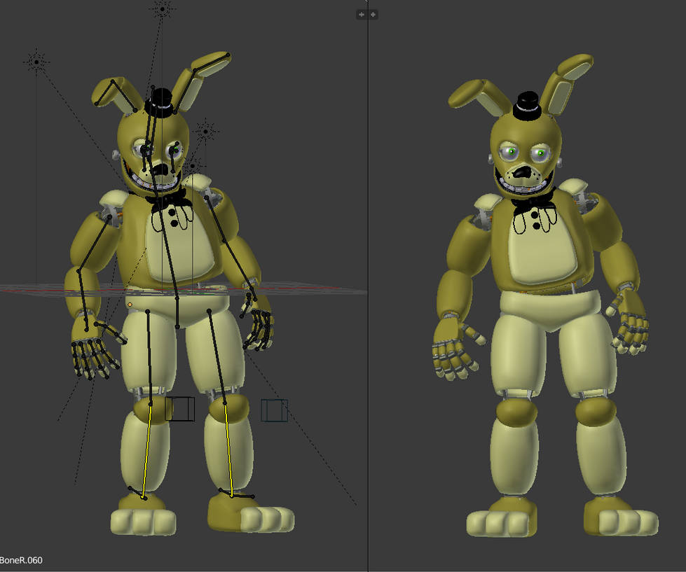 Stylized SpringBonnie by CursedManR on DeviantArt