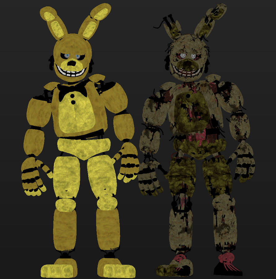 SpringBonnie and Springtrap model by CursedManR on DeviantArt