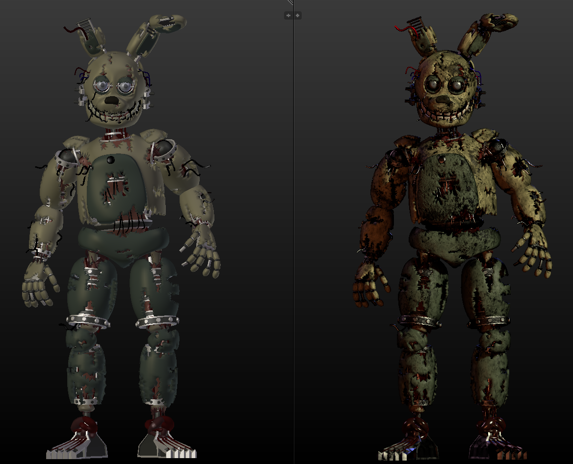 Springtrap Full Model Full body of my Model Model Springtrap by CursedManR on DeviantArt