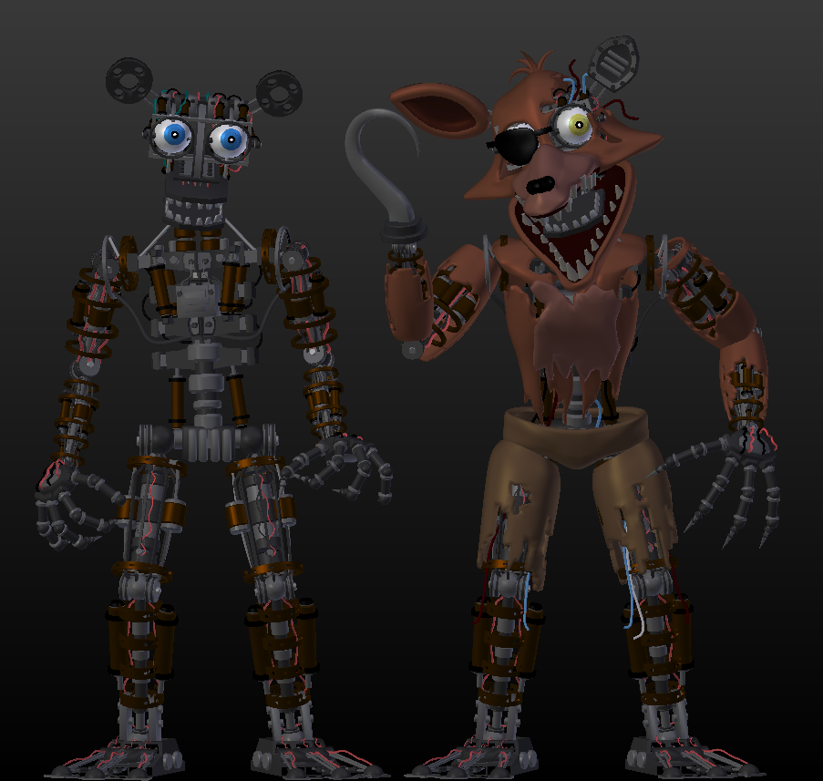 Withered Foxy (Blender) by FnaFcontinued on DeviantArt