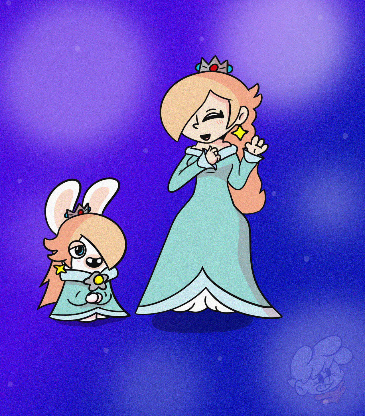 Azlina The Rabbit Rabbid Rosalina and Rosalina by TheAllMightyKey17 on DeviantArt