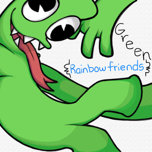 Rainbow friends green (my style) by BlackC0in404 on DeviantArt