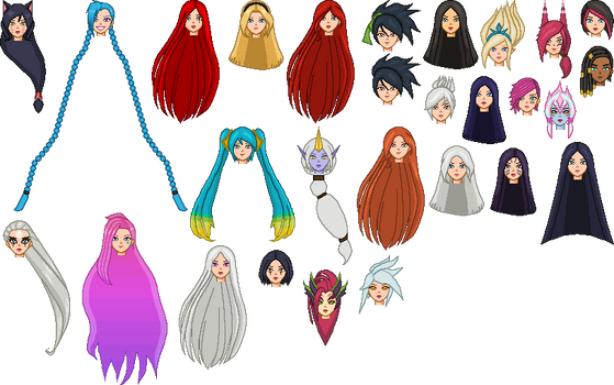 SSMU League of Legends Hair Template