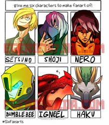 6 Canon Characters Challenge