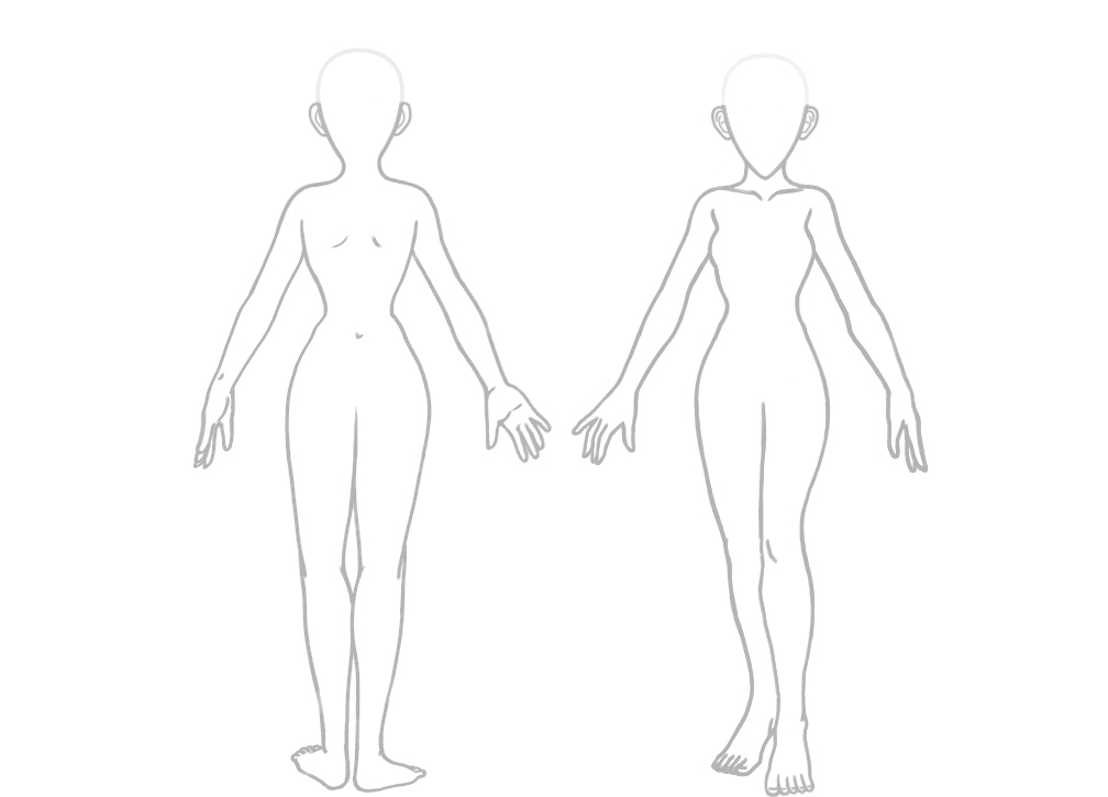 Female Anime Character Body Outline - annuitycontract