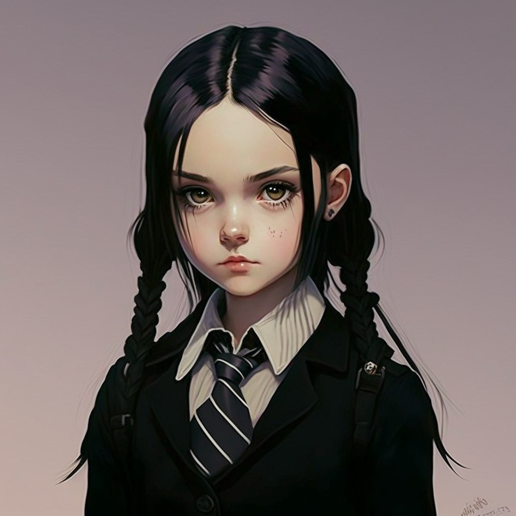 Wednesday Addams anime stile by Zhatira on DeviantArt