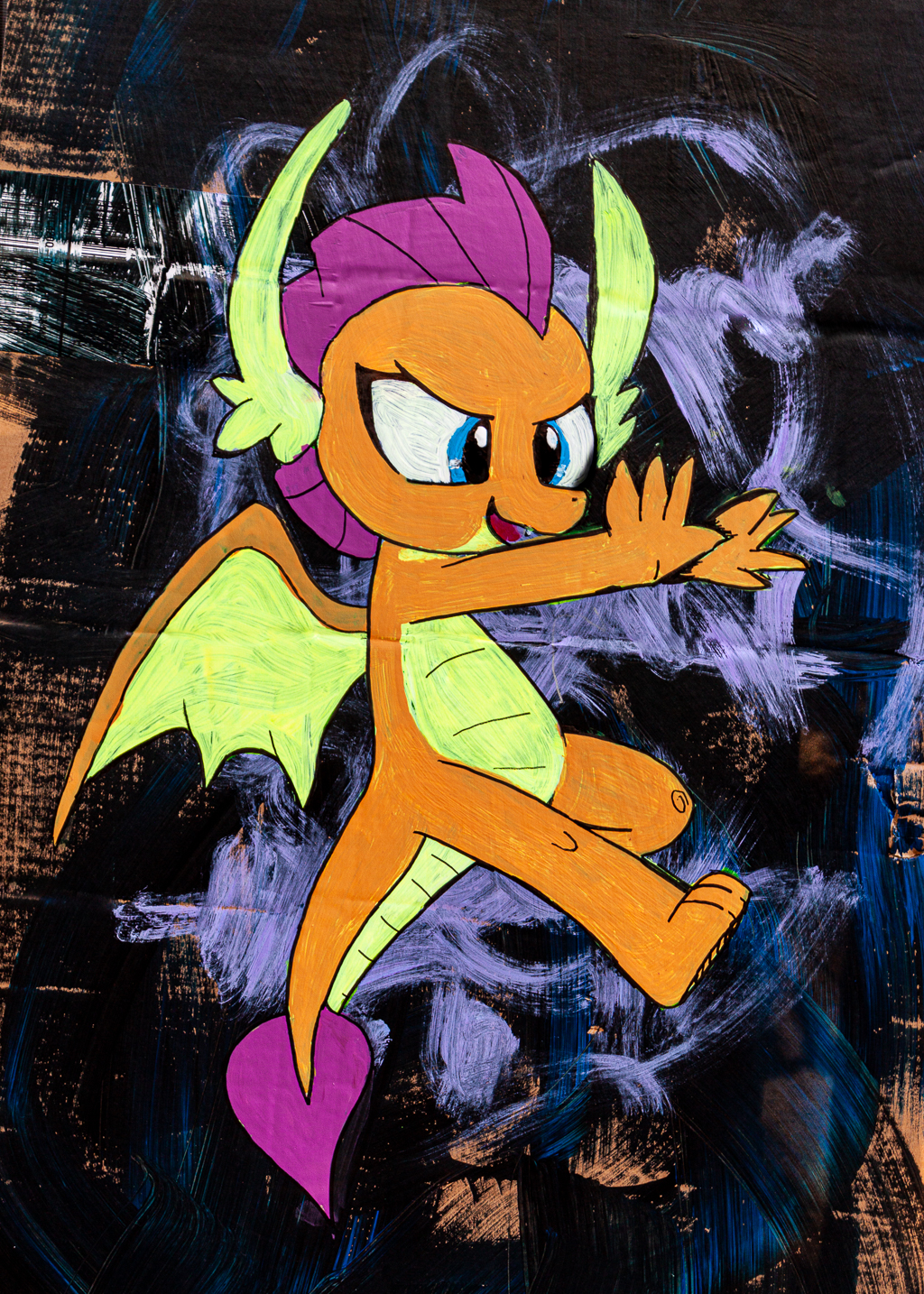 Smolder Flying and Fun (Painting)