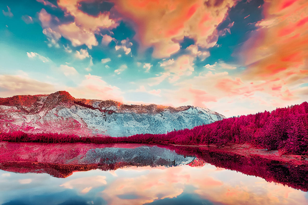 Infrared mountains by jfdupuis on DeviantArt