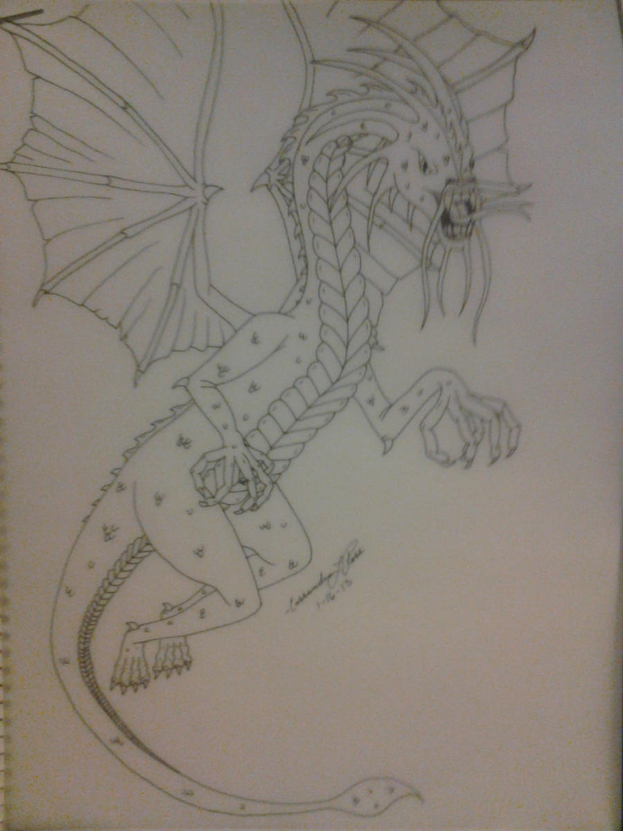 Jabberwocky (retraced in pen)