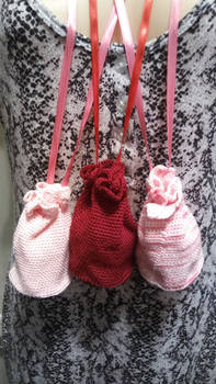 Handcrafted Mini Crocheted Drawstring Bag 2