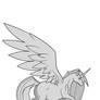 Winged Unicorn Lineart
