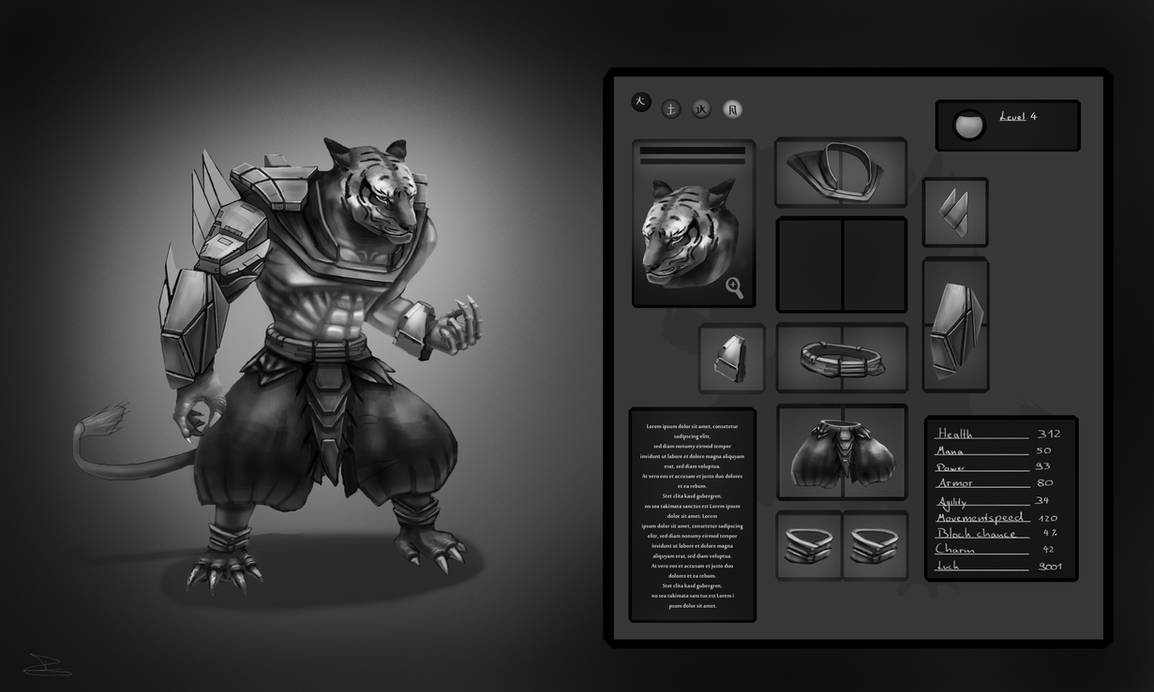 Mmorpg Inventory MMORPG Character + Inventory concept by BlaqckPit on DeviantArt