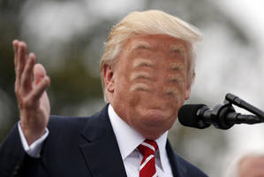 Donald Trump with 8 Eyebrows