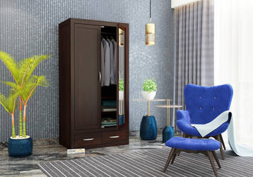 Walnut-look wooden Wardrobe