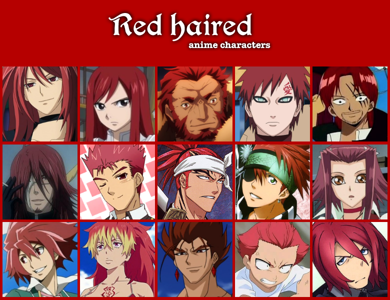 Red Haired Anime Characters By Jonatan7 On Deviantart