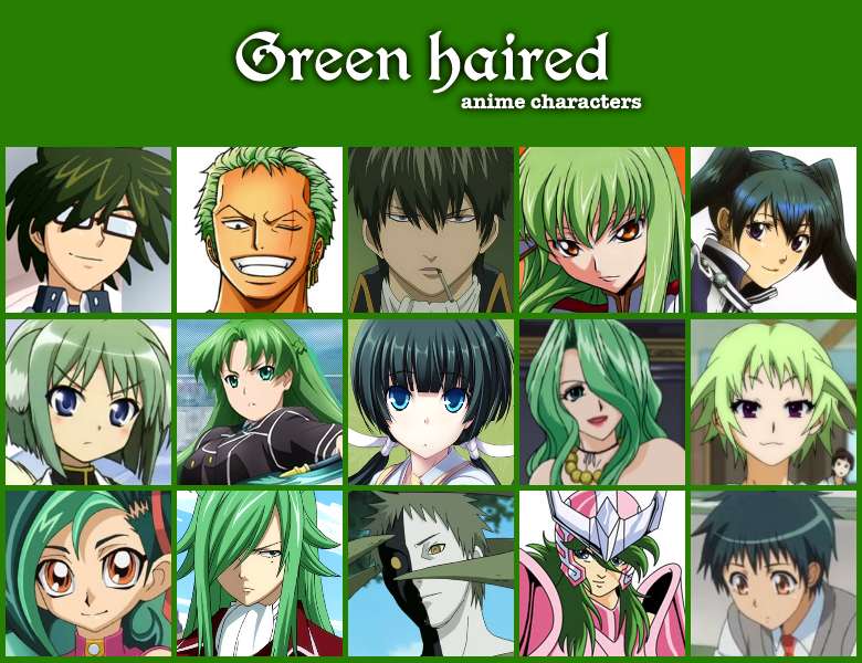 Green haired anime characters by jonatan7 on DeviantArt