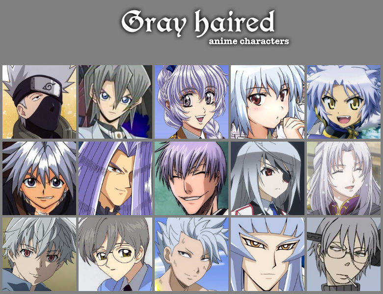 Gray haired anime characters by jonatan7 on DeviantArt