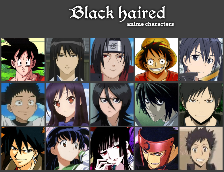 Black haired anime characters by jonatan7 on DeviantArt