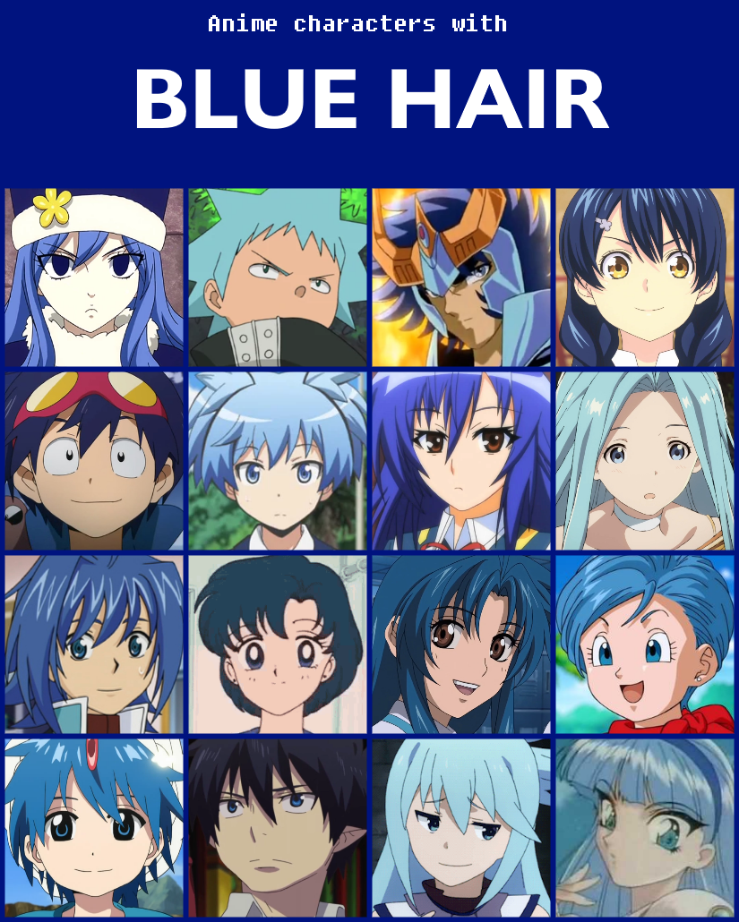 Anime characters with blue hair [V2] by jonatan7 on DeviantArt