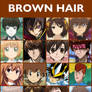 Anime characters with brown hair [V2]