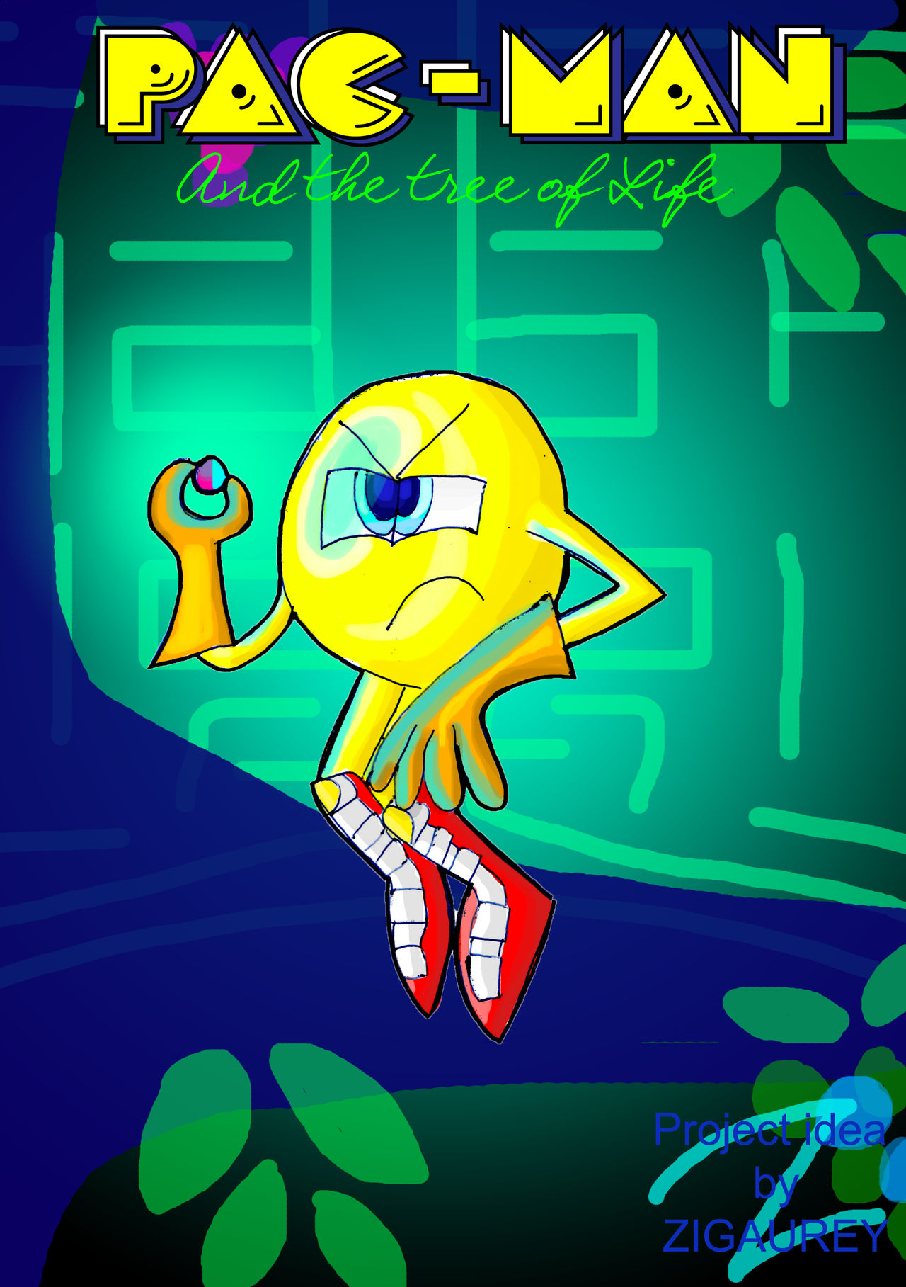 Pac-man and the Tree of Life by zigaudrey on DeviantArt