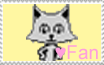 Stamp-Pixel Chix Cat Fan