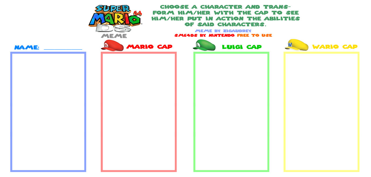 Téléchargement gratuit Images Super Mario 64 Ds Meme By Zigaudrey On Deviantart le plus cool salutations