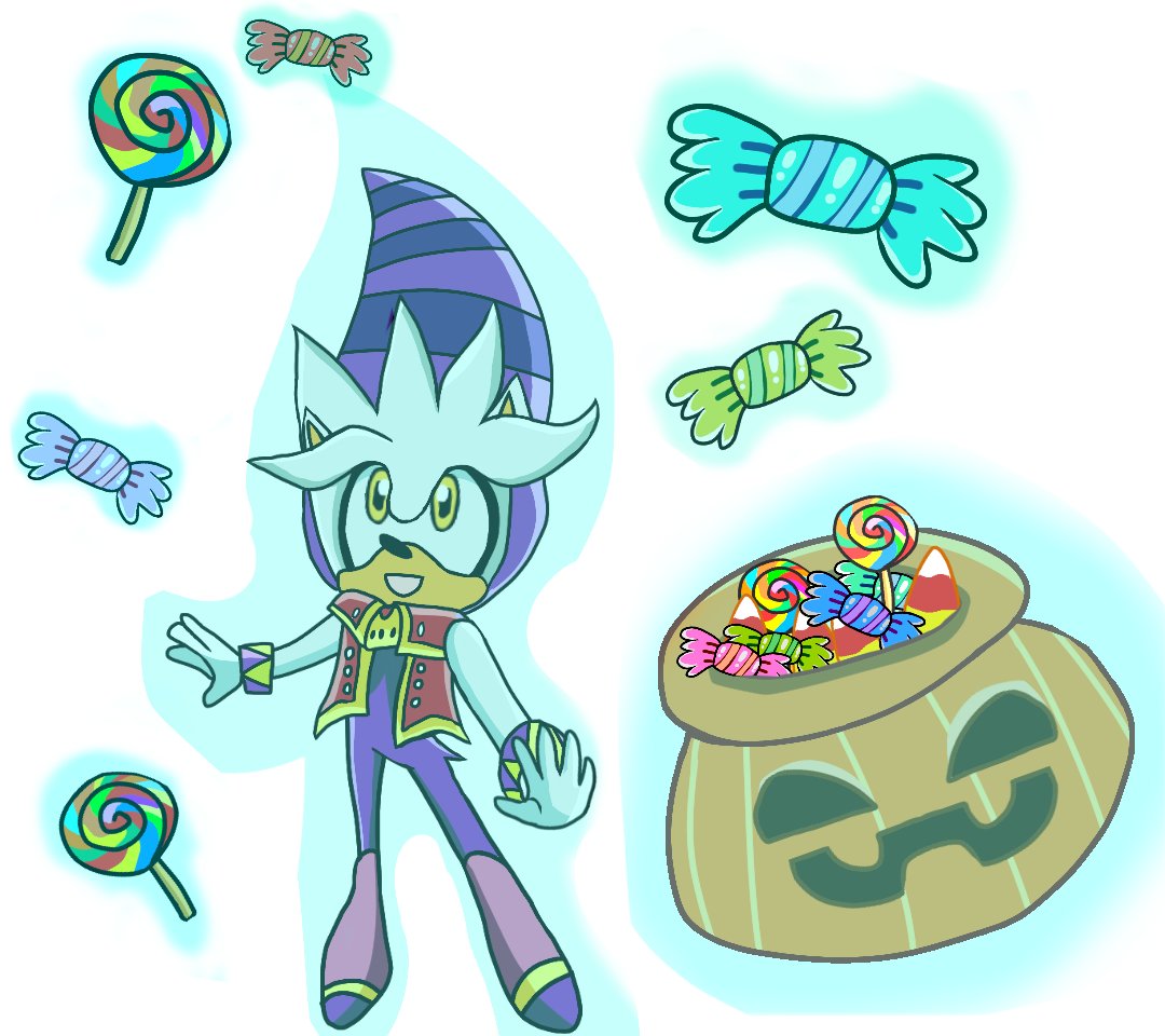 Sonic Shadow Silver the Hedgehog Halloween Fan Art 