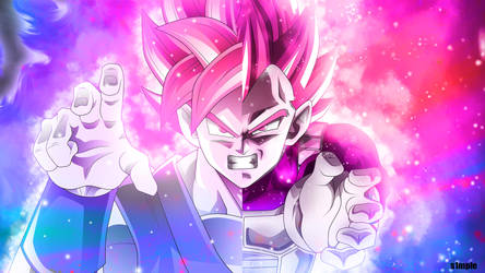 Goku and vegeta BLUE wallpaper Pink version