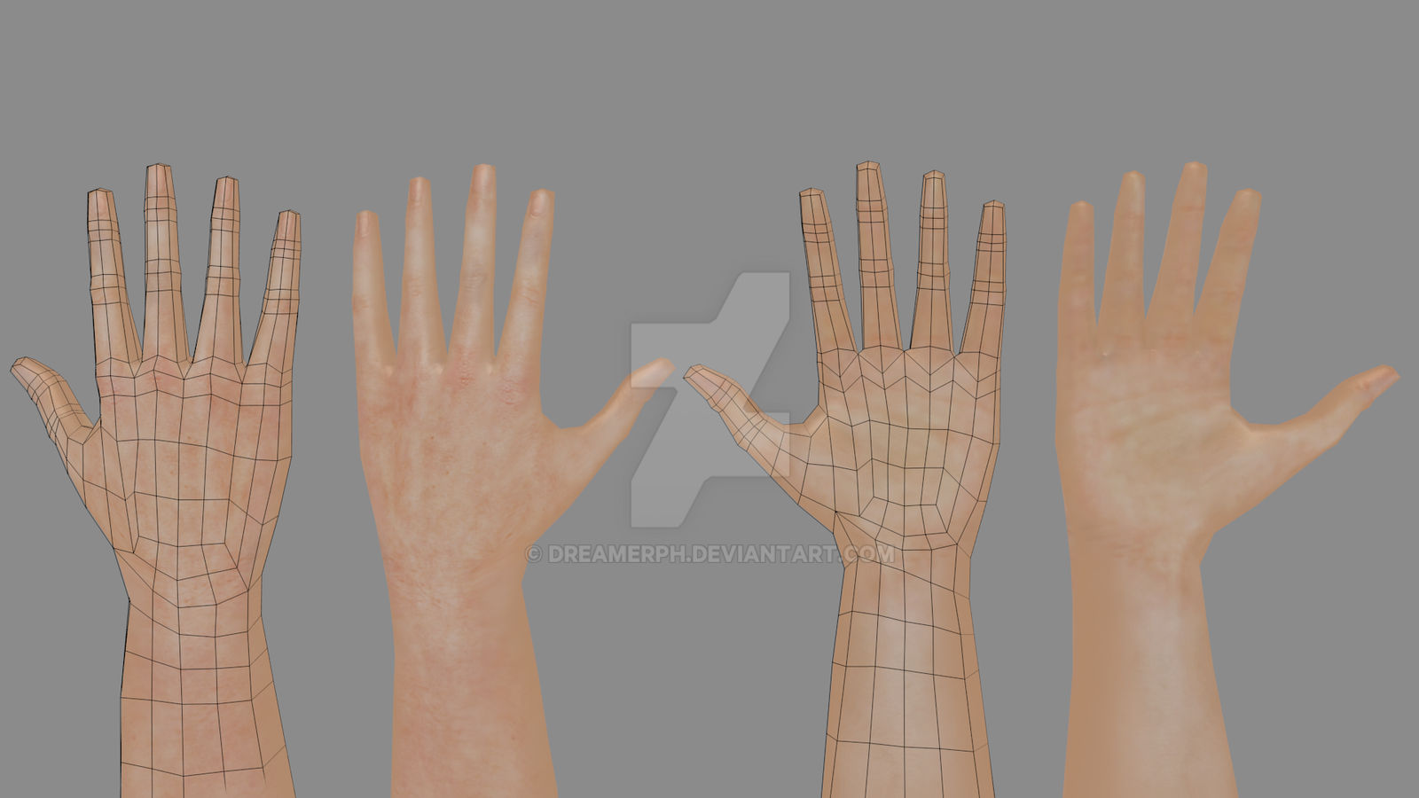FPS Hands + Wireframe by Dreamerph on DeviantArt