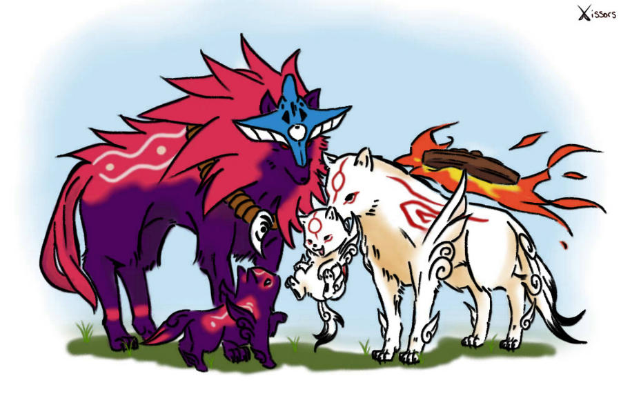 Okami's happy family