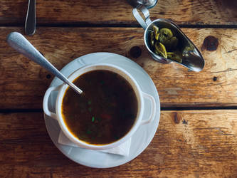 Just a bowl on a table