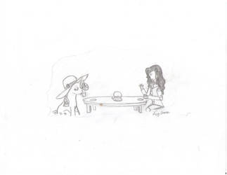 Tea time with Rarity and Asami