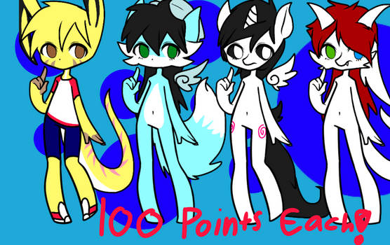 *OPEN* 100 Points Each Old Oc Adopts