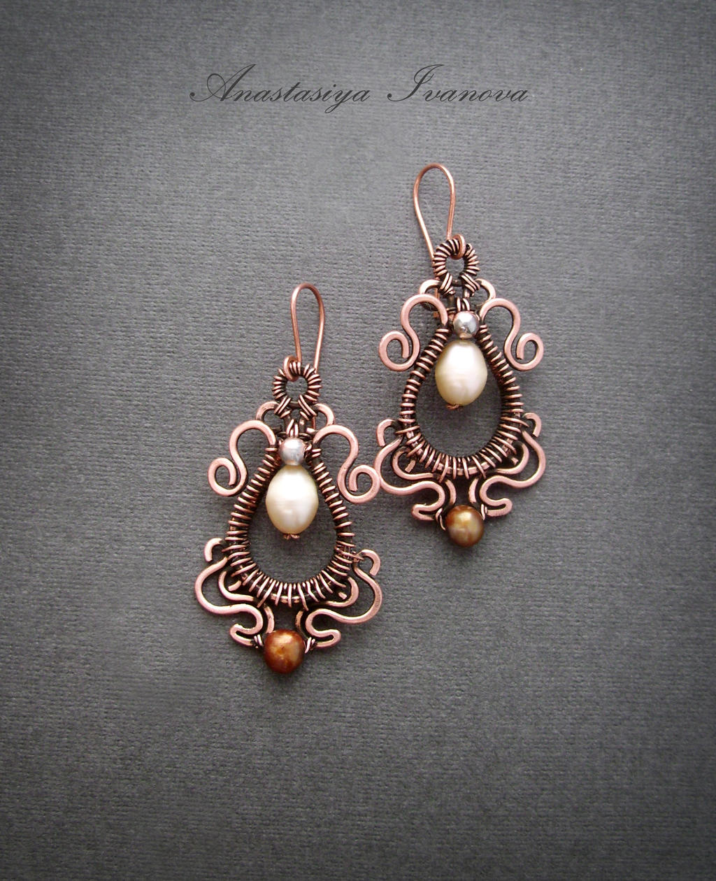 Iv83 Earrings with pearls by nastya-iv83 on DeviantArt