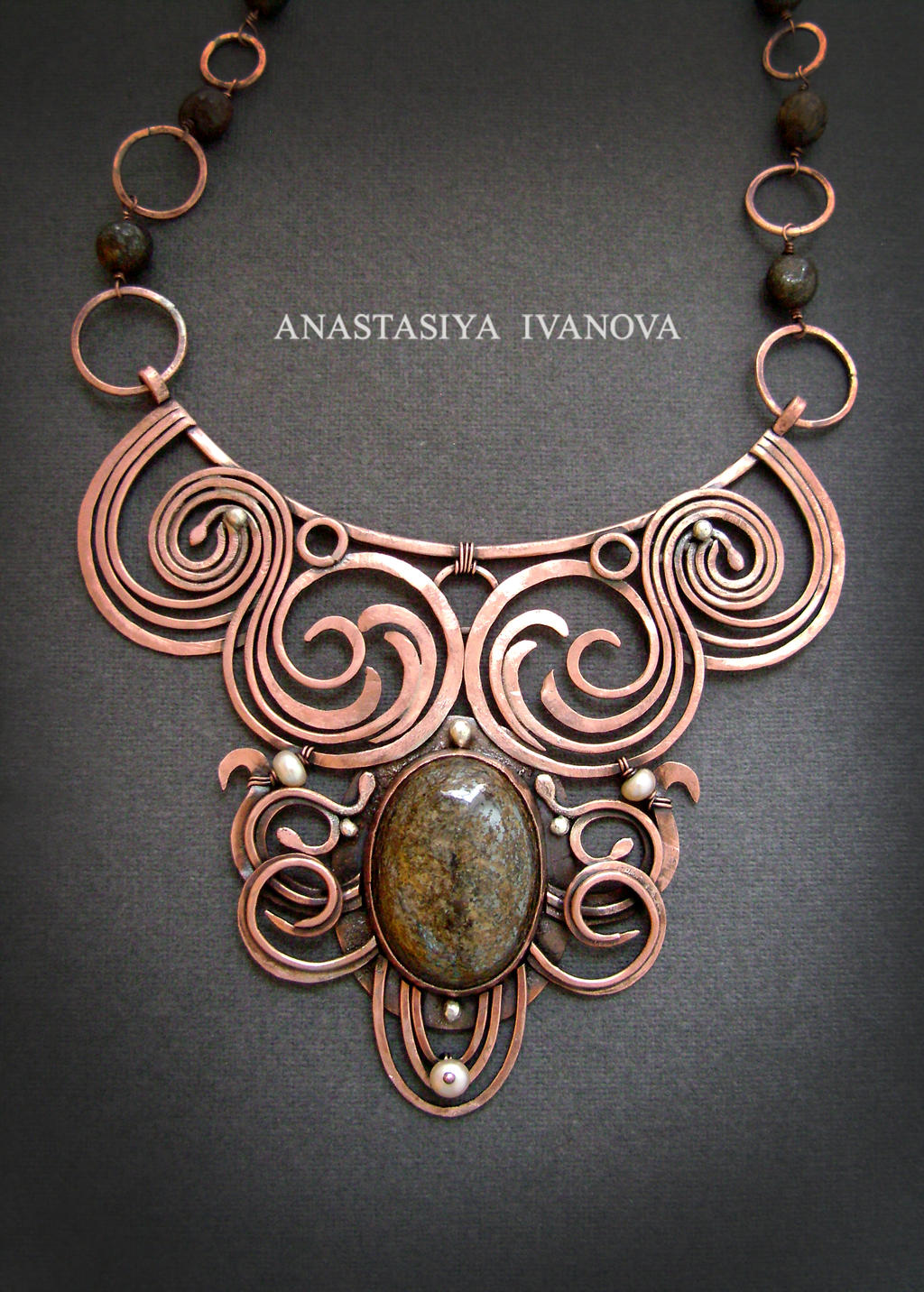 Iv83 necklace with bronzite by nastya-iv83 on DeviantArt