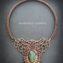 copper necklace with labradorite