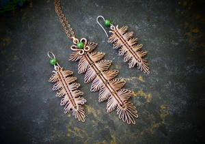 Copper jewelry set