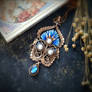 Art nouveau flower necklace