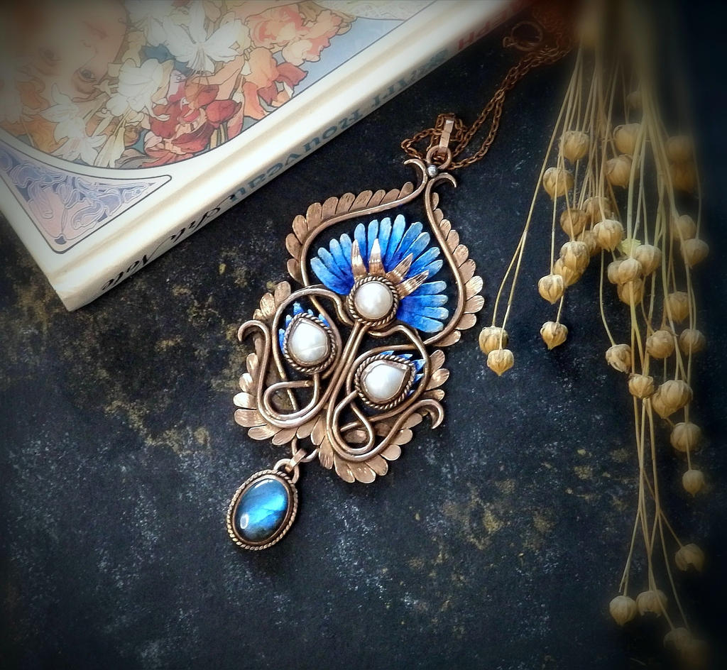 Iv83 Art nouveau flower necklace by nastya-iv83 on DeviantArt