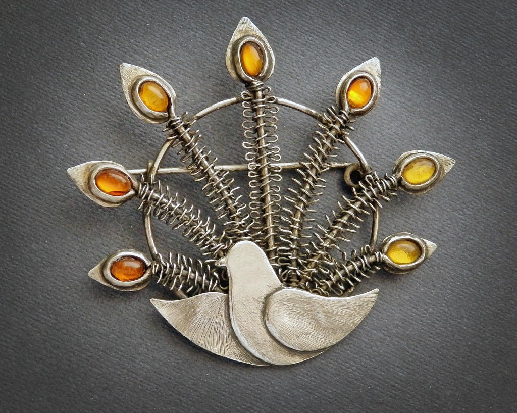 Iv83 Brooch with amber by nastya-iv83 on DeviantArt